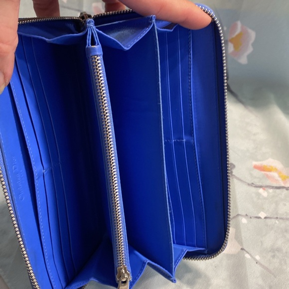 DIOR Lady Dior Blue Cannage Style Zippy Wallet - Picture 5 of 8